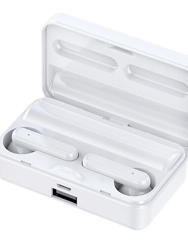  TWS Trådlösa Bluetooth Hörlurar CVC8.0 Ljudreduktion Bluetooth Hörlurar LED Display Fingeravtryck Touch Trådlösa Hörsnäckor Vattentäta Dubbel Hörlurar med Power Bank Laddningsbox