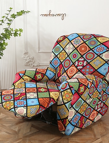  Fundas para sillones reclinables, fundas elásticas para sillones reclinables, fundas para sillones, fundas lavables para sofá con bolsillo protector para mascotas, perros (1 funda para respaldo, 1