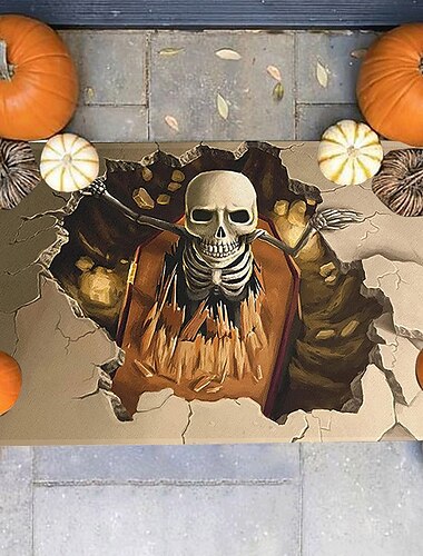  Halloween-Clown-Bodenmatte, Fußmatte, 3D-Druck, Falle, Wohnzimmer, Schlafzimmer, Nachttisch, Halloween-Dekorationen