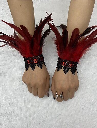  Karneval Federarmband Halloween Performance Ball Spitze Federarmband Gothic Stil Federarmband Zubehör