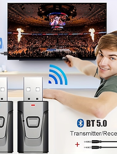  USB Bluetooth5.0 Sender Empfänger Mini 3,5 mm Aux Stereo Wireless Music Adapter für Autoradio TV Bluetooths Audio Adapter