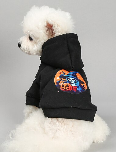 Perros Gatos Saco y Capucha Fiesta Gracioso Transpirable Suave Lavable Cómodo Exterior Víspera de Todos los Santos Casual Diario Ropa para perros for Bichón Frisé Pomerania Animal doméstico del beb