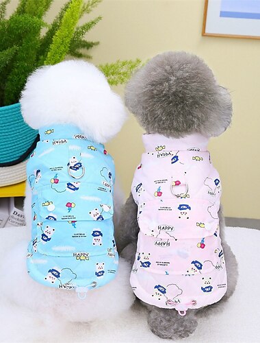  Hund Katt Kappor Jakke Mode söt stil Vinter Andningsfunktion Mjuk Tvättbar Bekväm Utomhus Ledigt / vardag Hundkläder for Bichon Frisé Pommeran valpen eller det lilla husdjuret Fjäril Small
