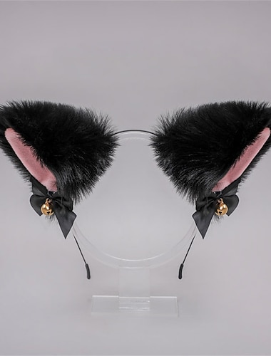  simpatico peluche giapponese orecchie di gatto (pane a forma di orecchie di gatto al vapore) fiocco a campana copricapo lolita accessori per orecchie di volpe orecchie di gatto (pane a forma di