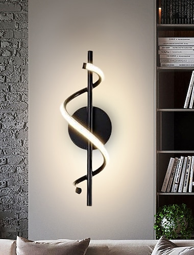  Lightinthebox lámpara de pared moderna lámpara de aluminio sala de estar dormitorio decoración del hogar acrílico mesita de noche aplique de pared luminaria iluminación led 110-240v