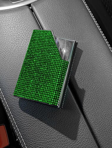  titular do cartão de carteira de motorista de diamante para carteira de motorista de carro armazenamento de cartão de crédito interior flip senhoras meninas acessórios de carro bling