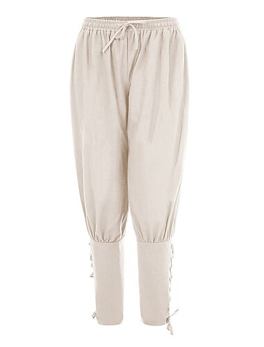  Retro Vintage Mittelalterlich Renaissance Piratenhose Ren Faire Pirat Ritter Wikinger Einfarbig Herren Seeräuber Fantasie Halloween Karneval Maskerade Karneval Leistung Bühne Erwachsene Hose