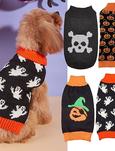  Chien Chat Pull Frais Fête Hiver Respirant Doux Lavable Confortable Halloween Extérieur Halloween Décontracté Quotidien Vêtements pour Chiens for Bichon Frisé Spitz Nain Bébé Animal Papillon Petit
