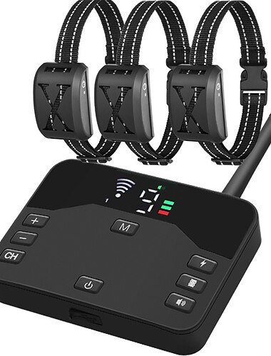  Neue drahtlose haustier elektronische zaun intelligente wasserdichte fernbedienung hundetrainer hund bellen stoppen stromschlag halsband