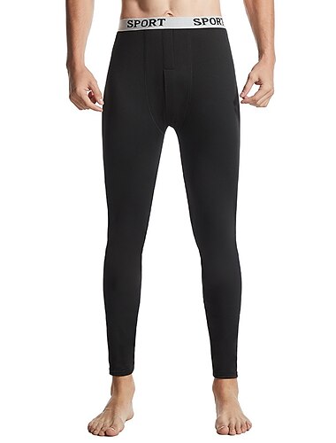  Herren Lange Unterhosen Thermounterwäsche Thermohose Glatt Stilvoll Brautkleider schlicht Komfort Heim Täglich Polyester Komfort Hose Sommer Frühling Schwarz Weiß