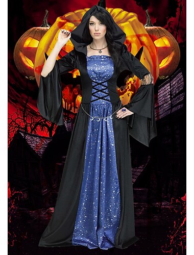  Paare Hexen Paare Kostüme Frauen Film Cosplay Cosplay Halloween Weinrot Schwarz Rot Kleid Halloween Karneval Maskerade für Walpurgisnacht