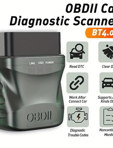  scanner de diagnóstico de carro bt obdii v15-1 para iphone & Para leitor de código de falha android com leitor de código de luz do motor de verificação de verificação automática para obd2