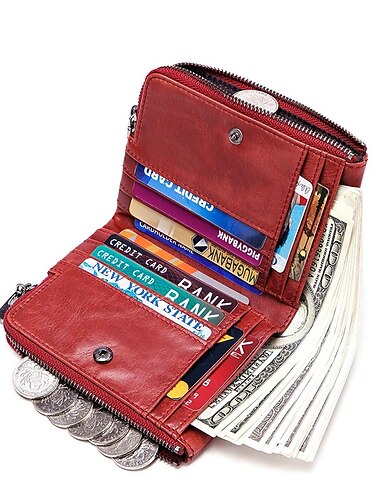  1 stuk Portemonnee met creditcardhouder aitoa nahkaa Naam kaarthouder Luxe met magnetische sluiting Multi voor Heren