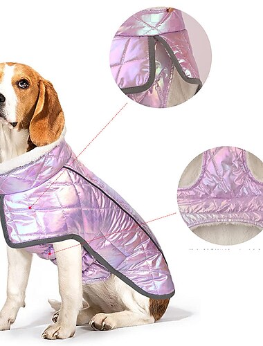  Cane Gatto Cappotto Giacca Moda Casual Inverno Riflettente Impermeabile Traspirante Morbido Lavabile Casual Quotidiano Abbigliamento per Cani for Bichon Frisé Volpino di Pomerania Cucciolo Papillon