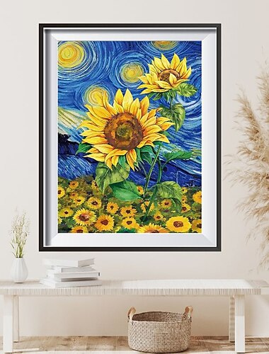  Wandkunst, Sonnenblumen-Schmetterling, Leinwanddrucke und Poster, Bilder, dekorative Stoffmalerei für Wohnzimmer, Bilder ohne Rahmen