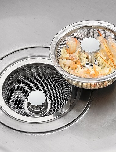  Küchenspüle-Filter, Edelstahl-Spüle, Kanalnetz, Siebe, Küchenutensilien, Badezimmer-Bodenabläufe, Haarfänger, Abfallstopfenfilter