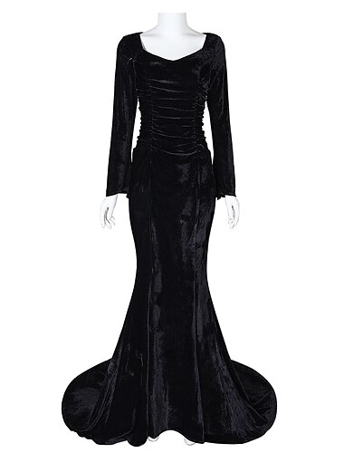  Retro vintage Punk & Gothic Steampunk Jurken Zeemeermin Jurken Grote maten Normaal Heks Morticia Addams Kostuum Dames Voor meisjes Fantasie Walpurgisnacht Halloween Carnaval Maskerade Feest / Uitgaan