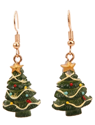  xmas kvinders dråbe øreringe fine smykker klassiske juletræ personligt stilfulde øreringe smykker 1# / 2# / 3# til julefestival 1 par