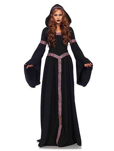  Retro Vintage Mittelalterlich Renaissance Kleid Ren Faire Trompetenärmel Wikinger Elfen Damen Keltisch Fantasie königlich Halloween Karneval Maskerade LARP Erwachsene Kleid Gürtel
