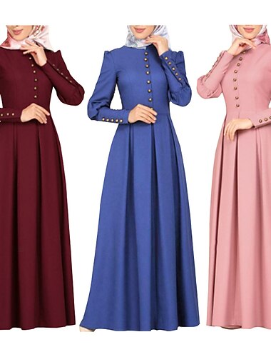  Retro Vintage Viktorianisch Mittelalterlich Kleid Cosplay Einfarbig Damen königlich Halloween Karneval Maskerade Karneval von Venedig Erwachsene Kleid