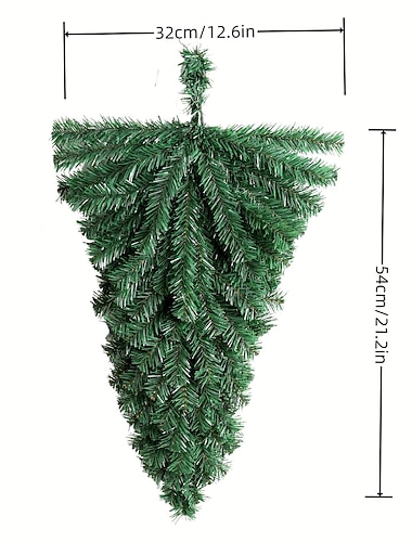  1 peça guirlanda de lágrima de natal, pinheiro artificial, caixa de correio, guirlanda de lágrima para porta frontal, decoração de natal, feriado, 90cm