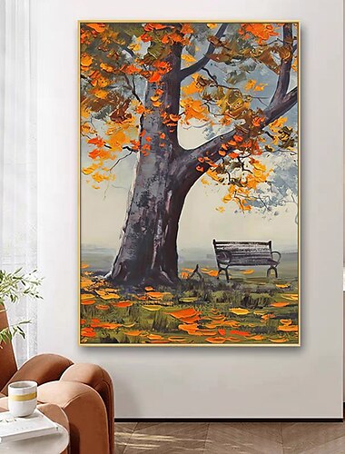 Mintura handgefertigte Ölgemälde mit Bäumen, Landschaft, auf Leinwand, Wandkunst, Dekoration, modernes abstraktes Bild für Heimdekoration, gerolltes, rahmenloses, ungedehntes Gemälde