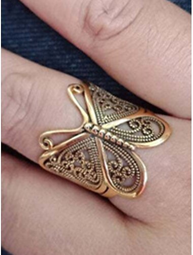  Femme Alliances Mode Extérieur Papillon Bague