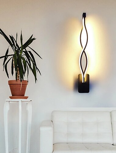  Lâmpada de arandela led interior 65cm 3 cores minimalista montagem na parede luz longa decoração para casa luminária para sala de estar quarto 110-240v