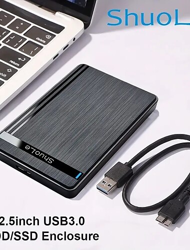  2,5 tum sata till usb 3.0 ssd hdd-hölje verktygsfritt extern hårddiskhölje hdd-fodral hårddiskfodral optimerad för ssd-stöd uasp sata iii