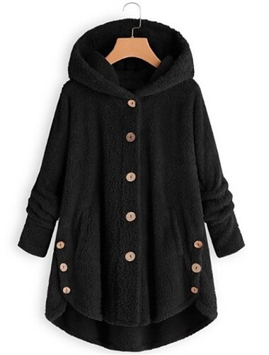  Damen Fleecejacke Sherpa-Jacke Teddy-Mantel Outdoor Valentinstag Täglich Herbst Winter Mantel Regular Fit Windundurchlässig warm halten Zeitgenössisch Stilvoll Plüsch Jacken Langarm Leopard Glatt