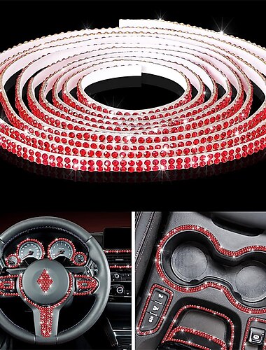 Starfire 5 m glitzernde Autoverkleidung, selbstklebende glitzernde Auto-Innenausstattung, Auto-Zubehör für Damen, Auto-Armaturenbrett-Dekorationen