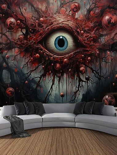  Krypende Øyne Hengevev Veggkunst Stor Vevevev Murdekor Fotograf Bakgrunnsdekket Teppe Gardin Hjem Soverom Stue Dekorasjon Dekorasjoner