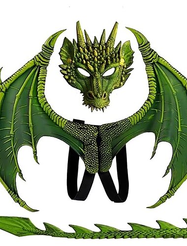  Dragón Disfraz de carnaval Alas Máscara Ropa de Fiesta Niños Chico Chica Fiesta / Noche traje de cosplay Fiesta Víspera de Todos los Santos Mascarada Navidad Día del Niño Mascarada Disfraz de