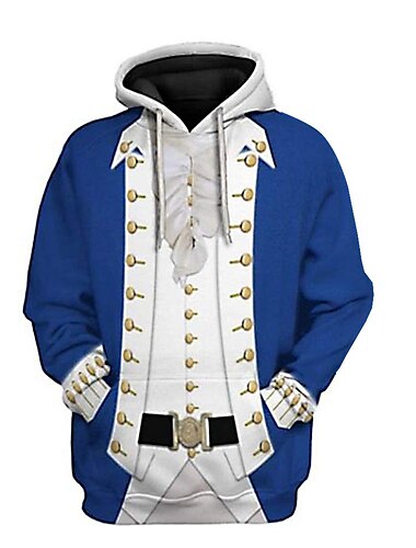  George Washington George Smith Patton Alexander Hamilton Trui met capuchon Cartoon Manga Anime 3D Voorvak Grafisch Voor Voor heren Volwassenen Halloween Carnaval Maskerade 3D afdrukken Casual