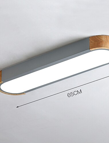  LED stropní světlo vložka dřevěné dekorativní stropní svítidlo 35/65cm panel obývací pokoj svítidlo do ložnice 110-240v