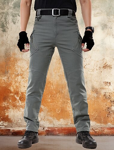  男性用 カーゴパンツ 戦闘ズボン タクティカルパンツ ポケット 平織り 履き心地よい ソフト アウトドア 日常 お出かけ ファッション カジュアル ブラック ブラウン