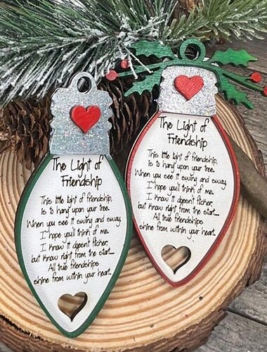 友人のクリスマスの装飾品、友人のクリスマスの記念品、女性へのギフト、友人のクリスマス、友情の装飾品、休日用、ユニークなデザイン。