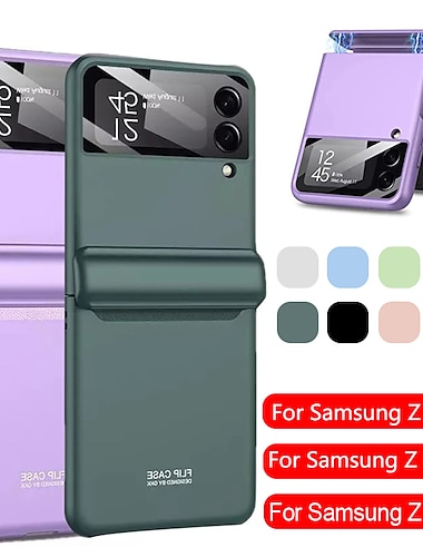  телефон Кейс для Назначение SSamsung Galaxy Z Flip 5 Z Flip 4 Z Flip 3 Z Flip 2 Z Flip Кейс на заднюю панель Портативные Магнитный Полная защита тела Однотонный ТПУ