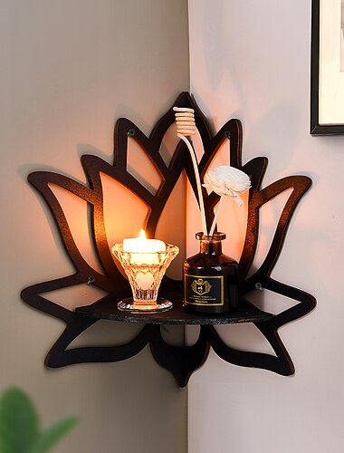  κομψό ξύλινο ράφι τοίχου μονής στάθμης για διακόσμηση και αποθήκευση σπιτιού