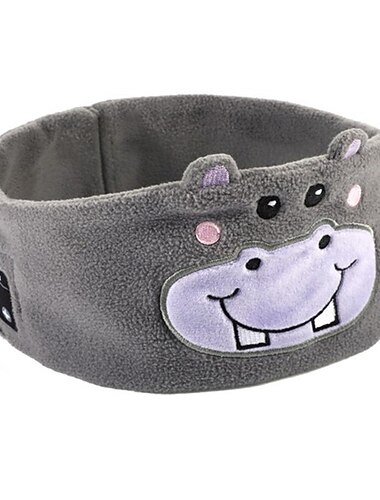  Weiche elastische bequeme kabellose Musik-Ohrstöpsel für Kinder Tier Schlafkopfhörer Augenmaske Bluetooth V5.0 Kopfhörer Stirnband