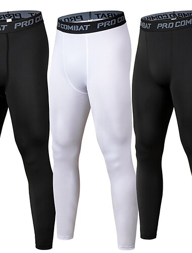 ceroulas masculinas roupa íntima térmica calças térmicas cor pura meia-calça / leggings academias diárias poliéster térmico conforto calça cintura elástica inverno outono preto roupas para casa