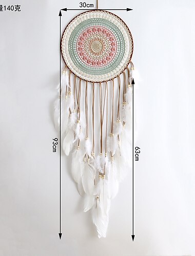  Boho Traumfänger handgemachtes Geschenk Wandbehang Dekor Kunst Ornament Handwerk Perlenfeder für Kinderzimmer Hochzeit Festival Geburtstagsgeschenk