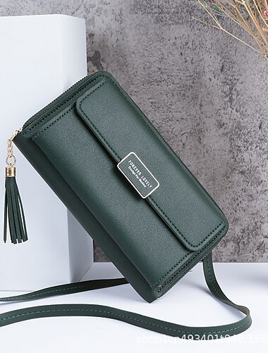  Handy-Geldbörse, Handtasche, kleine Umhängetasche für Damen, Handy-Geldbörse, Damen-Schulterhandtaschen, Geldbörse mit Kreditkartenfächern für iPhone 15, Samsung, universelle Handytasche