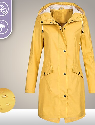  Oversized Damen Kapuzenjacke Wanderjacke Windjacke Reißverschluss Hoodie Outdoor winddicht Ultraleicht UV-Schutz Schnelltrocknend Oberbekleidung Mantel Parka Camping Jagd Angeln Pink Blau Gelb Grün