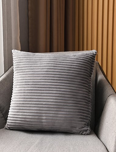  decoratieve sierkussens gestreepte corduroy sierkussenhoezen effen kleur kussen bankkussen hoofdsteun rugleuning kussen 1 st