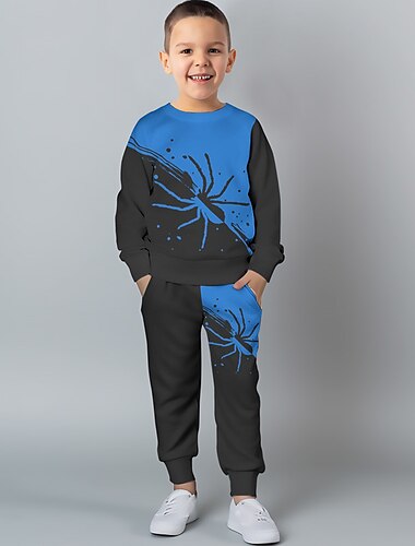  Αγορίστικα 3D SPIDER Σετ Φούτερ & Φούτερ Σετ Μακρυμάνικο 3D εκτύπωση Φθινόπωρο Χειμώνας Ενεργό Μοντέρνα Απίθανο Παιδιά 3-12 χρόνια Στρογγυλή Ψηλή Λαιμόκοψη ΕΞΩΤΕΡΙΚΟΥ ΧΩΡΟΥ Διακοπές Δρόμος Κανονικό