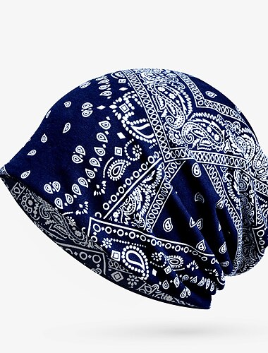  Unisex Beanie Mütze Strickmütze Schwarz Weiß Polyester Bedruckt Reise Outdoor Urlaub Muster Windundurchlässig Warm