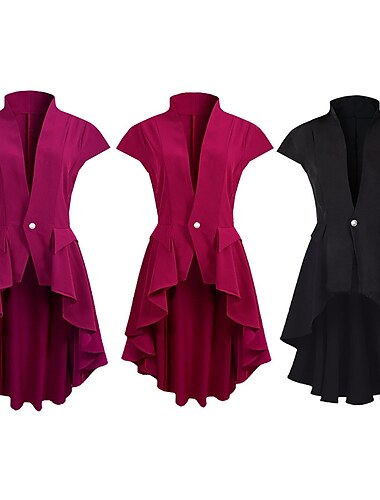  Retrò Vintage Punk & Gotico Medievale Frac Trench Fiera del Ren Strega Cosplay Tinta unita Per donna Stile Steampunk Notte di Valpurga Halloween Carnevale Mascherata Adulti Cappotto