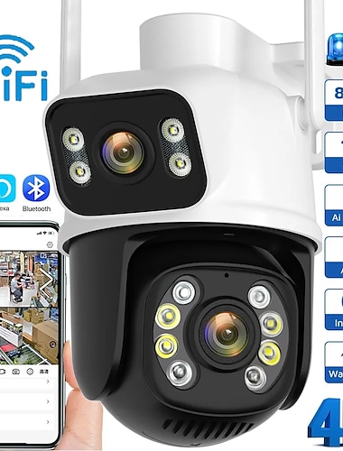  wifi camera buiten nachtzicht dubbel scherm menselijke detectie 3mp beveiliging cctv bewaking ip-camera