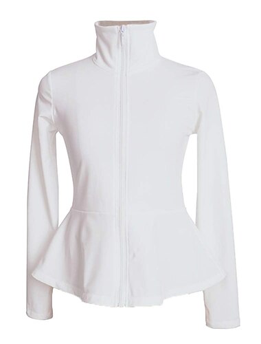  Fleecejacke fürs Eiskunstlaufen Damen Mädchen Eislaufen Jacke Shirt Marineblau Schwarz Weiß elastisch Ausbildung Wettbewerb Eiskunstlaufkleidung warm Langarm Eislaufen Eiskundstlauf